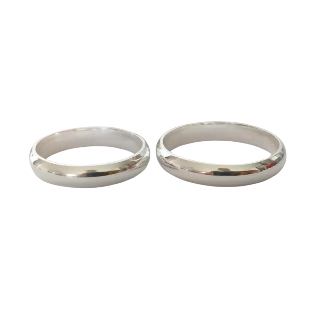 Dúo de anillos de compromiso en plata 925 con circonia – Diseño moderno Dúo de anillos de compromiso en plata 925 con circonia – Diseño moderno