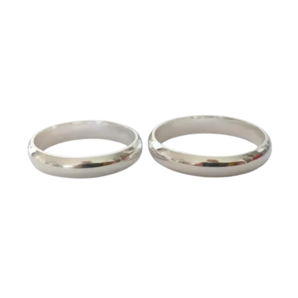 Dúo de anillos de compromiso en plata 925 con circonia – Diseño moderno