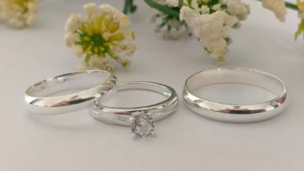 Dúo de anillos de promesa en plata 925 con circonia – Diseño fino