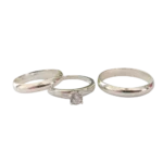 Dúo de anillos de promesa en plata 925 con circonia – Diseño fino