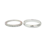 Trío de anillos de compromiso con circonia en plata 925 con baño de oro – Diseño elegante