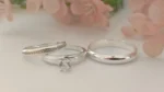 Trío de anillos de promesa con circonia en plata 925 – Diseño fino