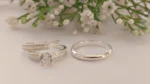 Trío de anillos de promesa en plata italiana 925 con circonia – Acabado brillante