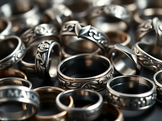 Colección de anillos de plata personalizados con diferentes diseños.