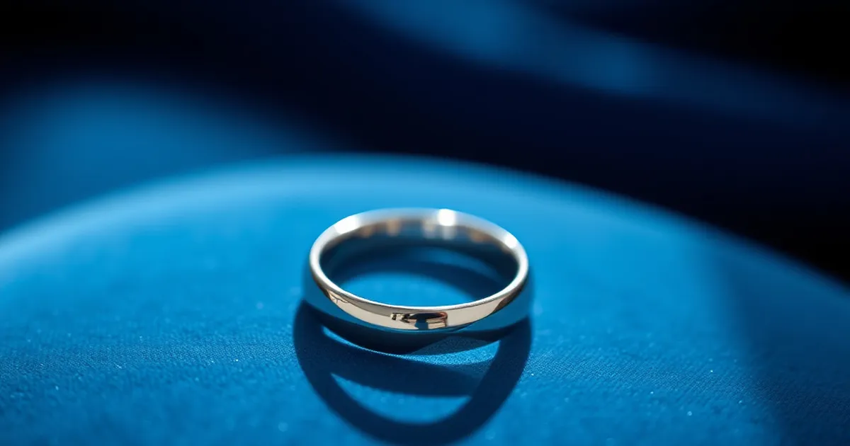 Anillo de promesa elegante sobre superficie de terciopelo