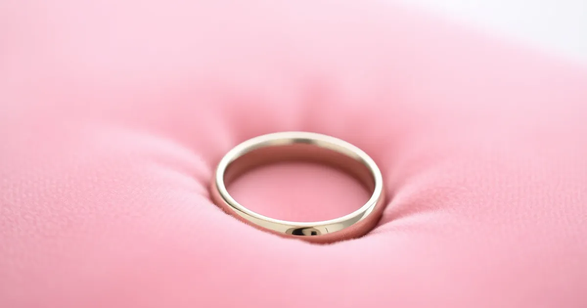 Anillo de promesa sobre superficie de terciopelo elegante.